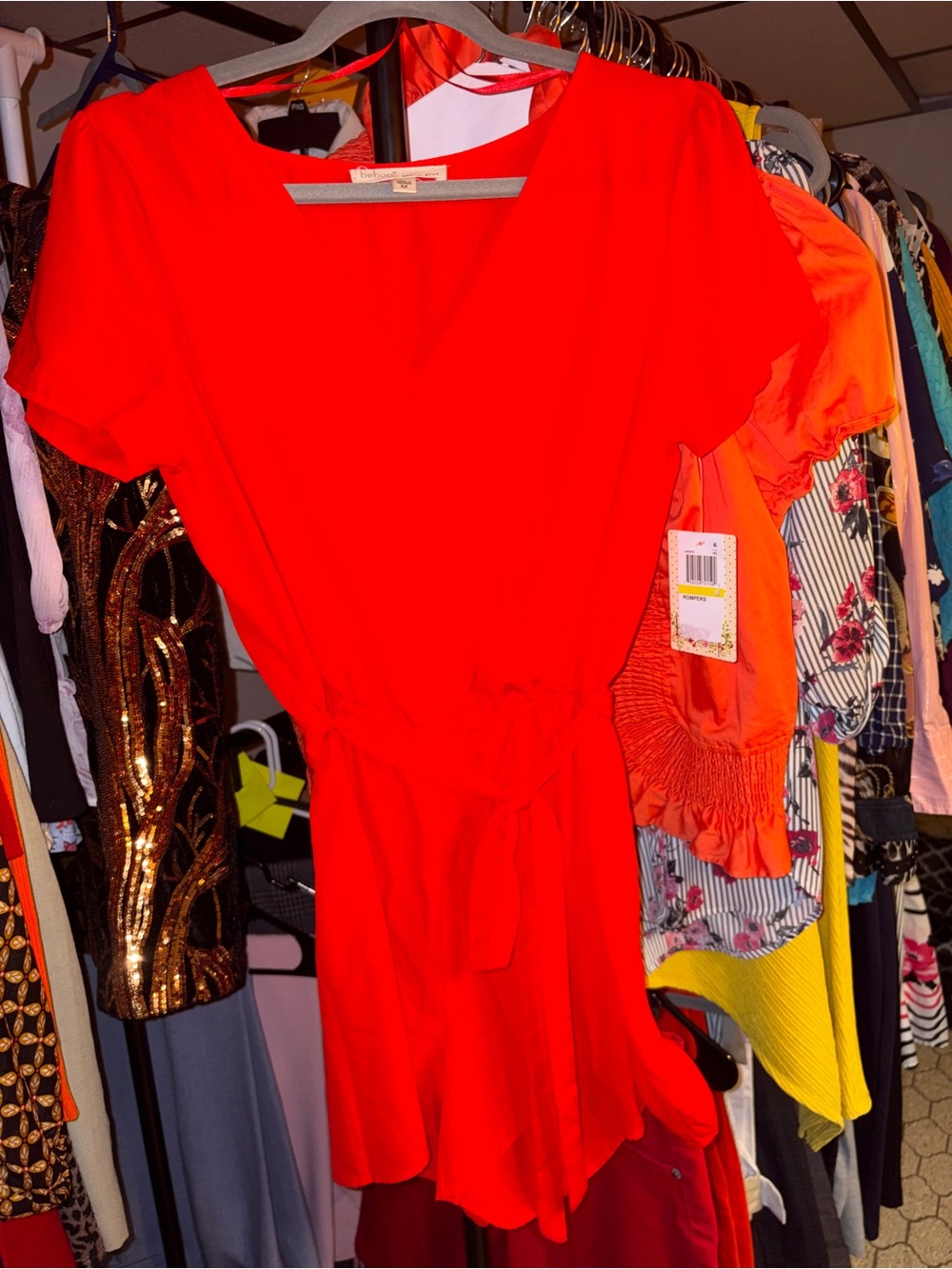 Romper - Bebop NWT Womens Short Sleeve with Waist Belt